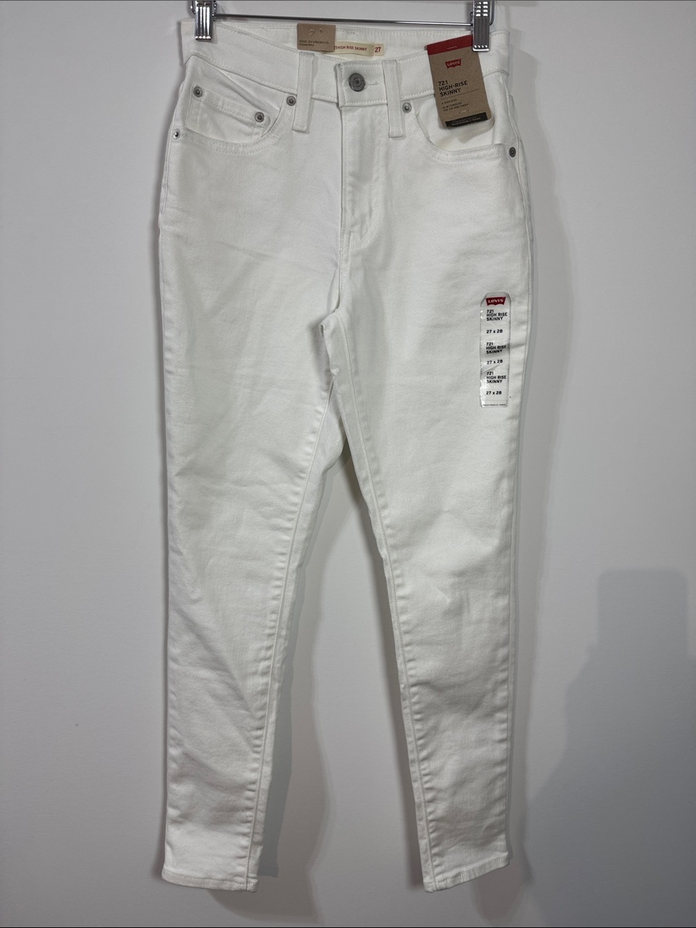Women's White Levi's® 721™ High Rise Skinny Jeans - Size 27 x 28 - Picture 2 of 9
